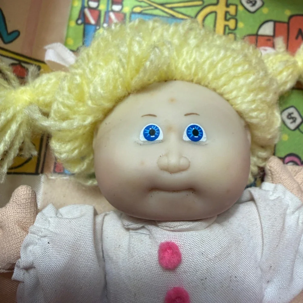 Vintage 1984 Cabbage Patch‎ Kids Pin-Ups Doll Pink Frame Coleco 3934 Wall Decor